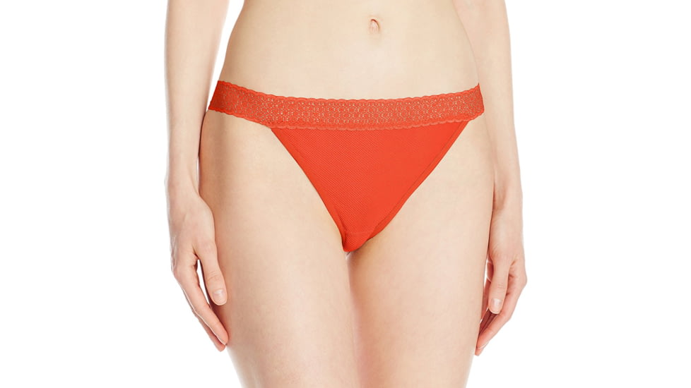 ExOfficio Give-N-Go Lacy Thong - Women's -Hot Coral-Clearance-Small