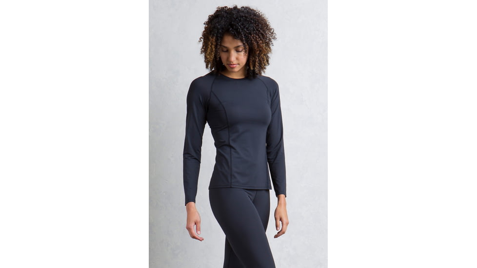 ExOfficio Give-N-Go Perf Base Layer Crew - Women's, Black, Extra Small, 2244-2973-Black-XL