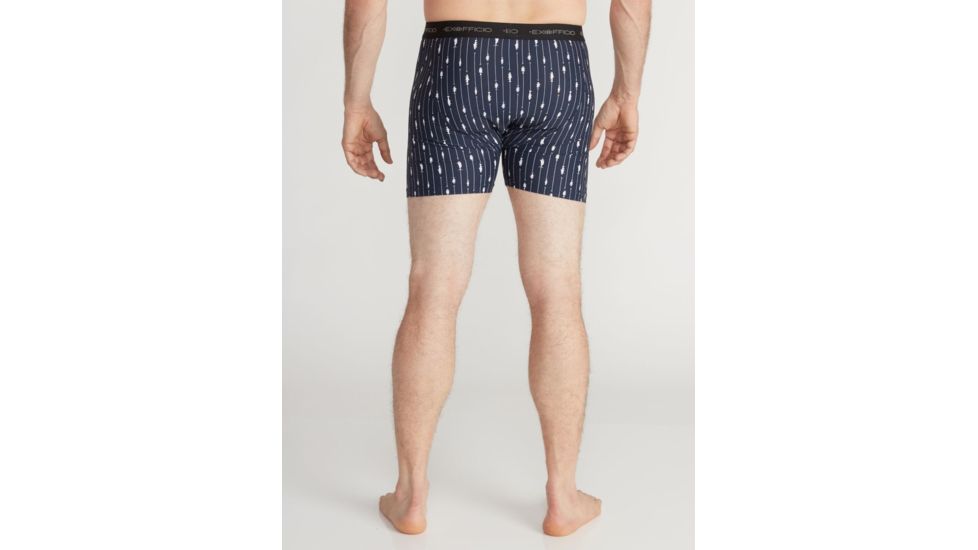 ExOfficio Give-N-Go Printed Boxer Brief, Navy Fish &amp; Hook, Extra Large, 12452345-7022-XL