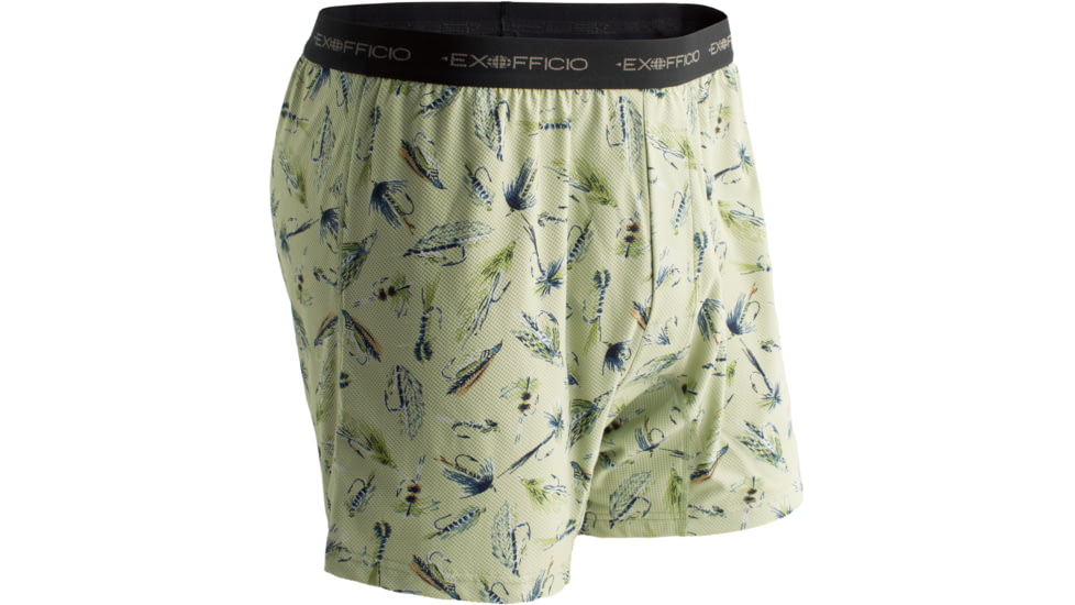 ExOfficio Give-N-Go Printed Boxer - Men's -Marsh/Flys-Large