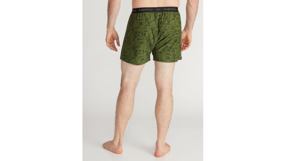 ExOfficio Give-N-Go Printed Boxer - Mens, Alpine Green Fly Fishing, Medium, 12452346-6015-M