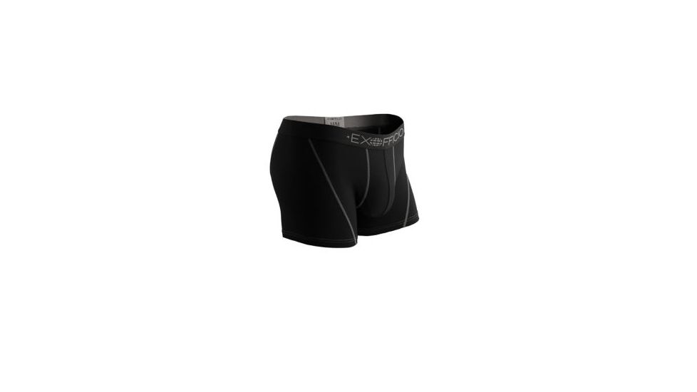 ExOfficio Give-N-Go Sport Mesh 3 Inch Boxer Brief Men's, Solid Black, 2XL 12412458-9995_2XL