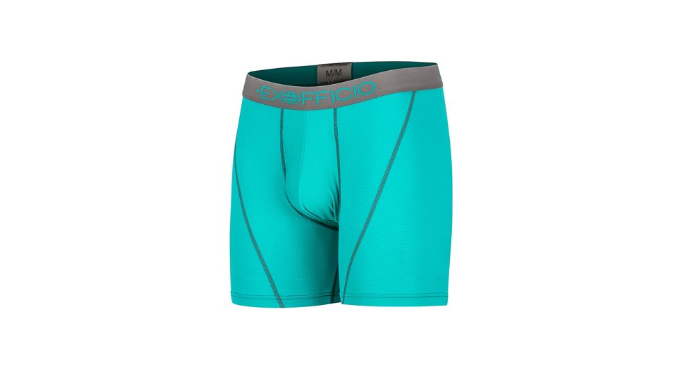 ExOfficio Give-N-Go Sport Mesh 6in Boxer Brief - Mens, Deep Jade/Slate, Medium, 12412336-6010-M