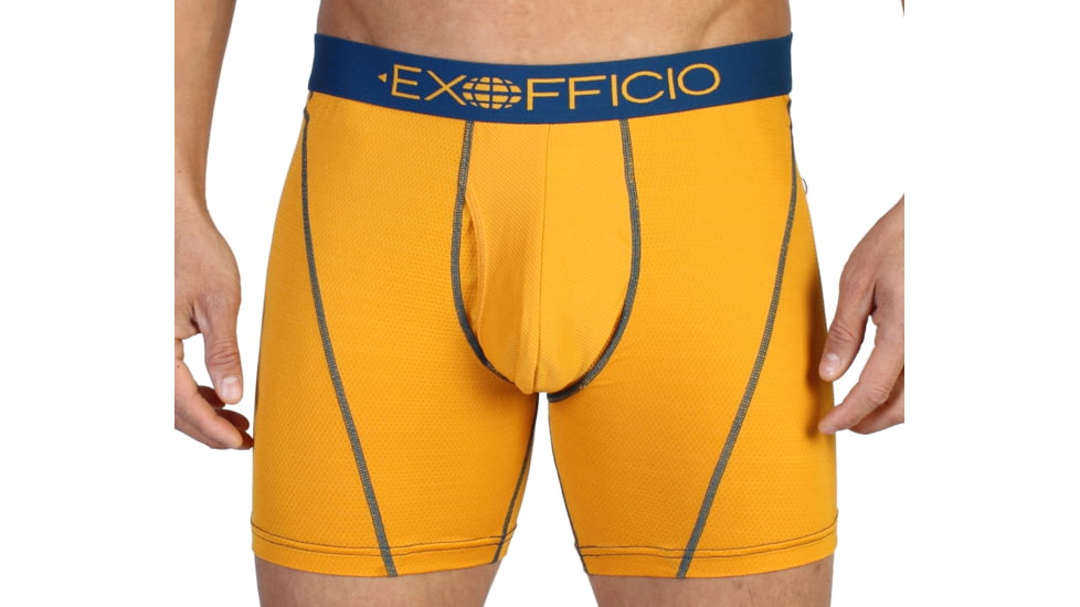 ExOfficio Give-N-Go Sport Mesh Boxer Brief - Men's-Solar-6 in-Small