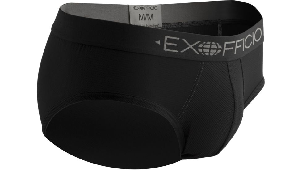 ExOfficio Give-N-Go Sport Mesh Brief - Men's -Solid Black-Medium