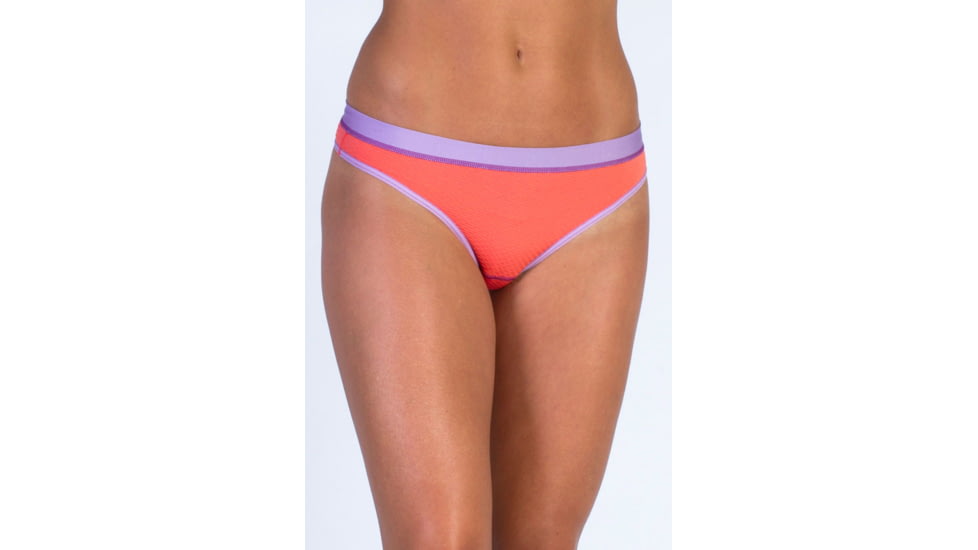 Give-N-Go Sport Mesh Thong - Womens -Hot Coral-Large