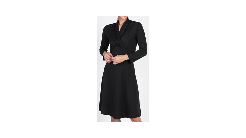 ExOfficio Go-To Crossover Dress - Women's-Black-Small