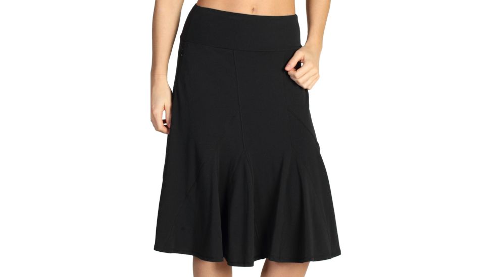 ExOfficio Go-To Knee Skirt - Women's-Black-Medium