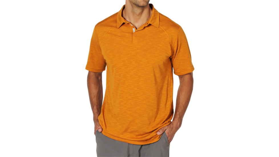 ExOfficio JavaTech Polo Short Sleeve Shirt - Men's -Yam-Small