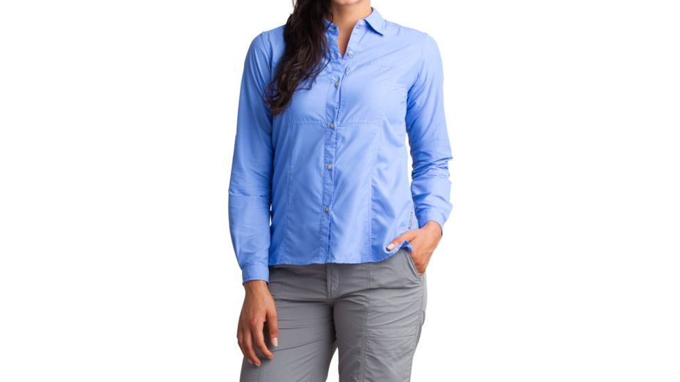 ExOfficio Lightscape Long Sleeve Shirt - Women's-Cornflower-X-Large