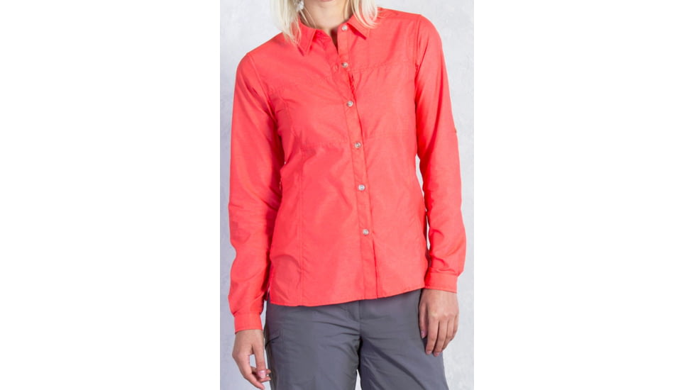 Lightscape Long Sleeve Shirt - Womens-Hot Coral-Medium