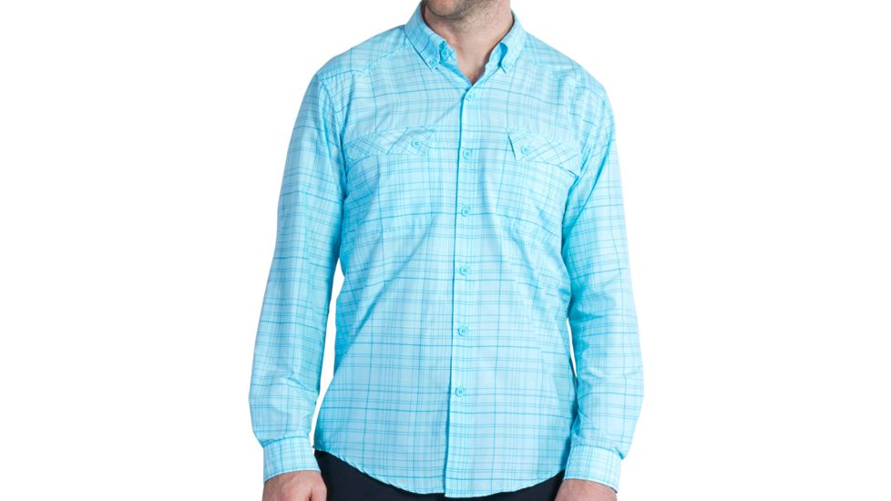 ExOfficio Minimo Plaid Long Sleeve Shirt - Men's -Tropez-Medium