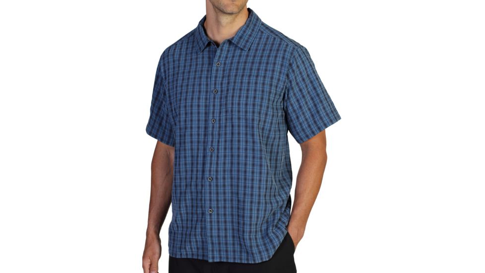 ExOfficio Mundi Jacquard Short Sleeve Shirt - Men's -Malibu-Medium