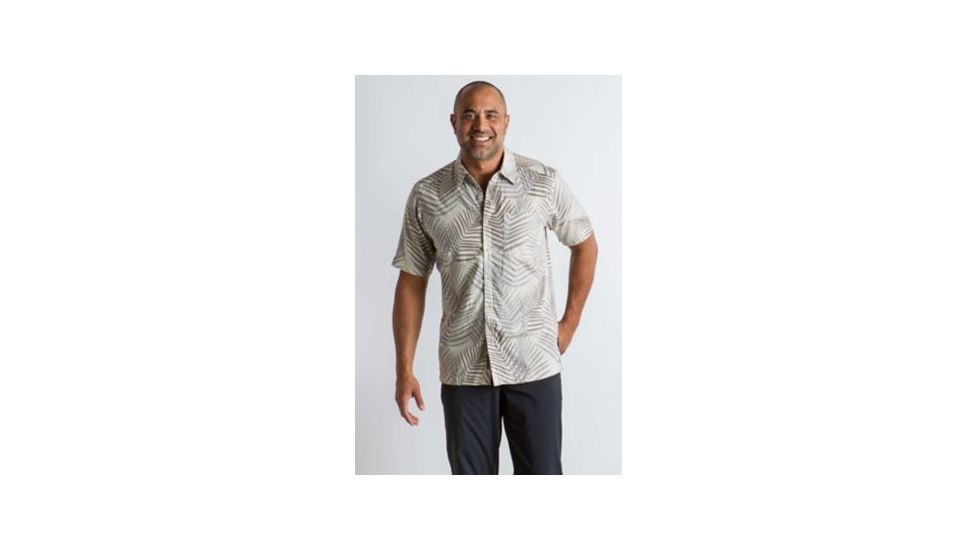 ExOfficio Next-To-Nothing Pindo Print Short Sleeve Shirt Men's, Lt Stone, L 10023033-8209_L