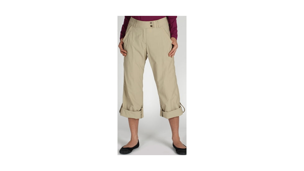 ExOfficio Nomad Roll-Up Pant - Women's-Lt Khaki-Regular Inseam-8