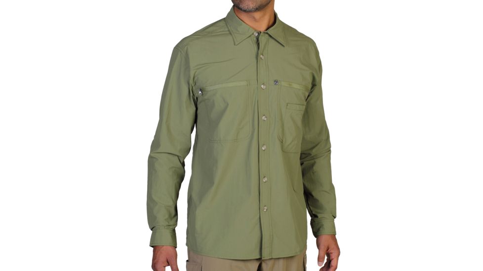 ExOfficio Reef Runner Long Sleeve - Mens-Olive-Small