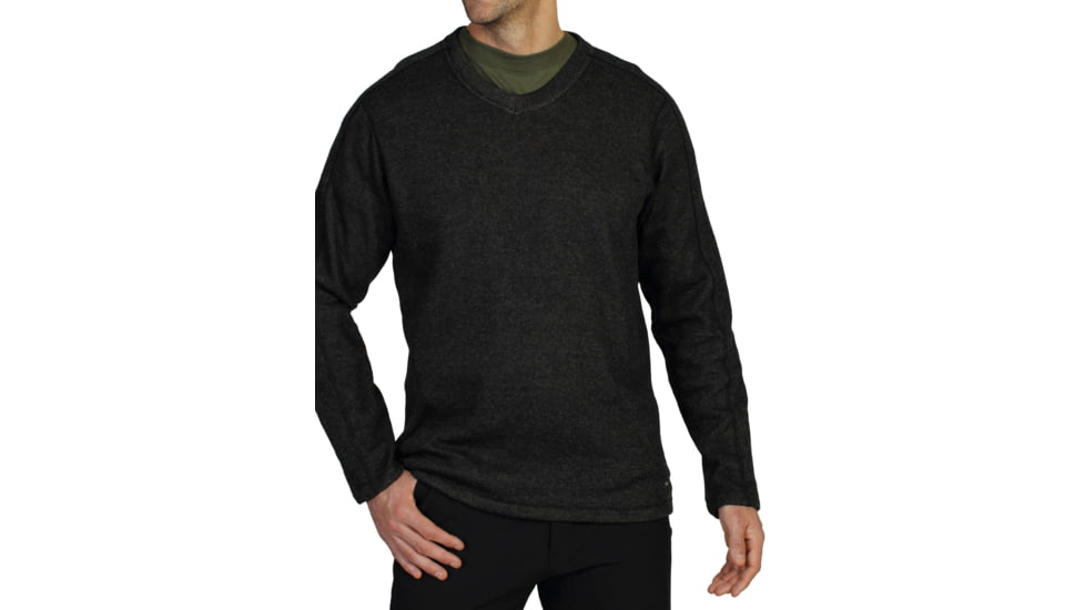 ExOfficio Ruvido V Neck Sweater - Men's -Black-Small