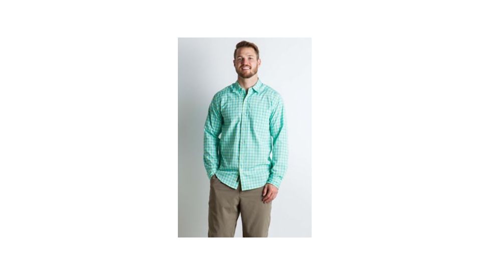 ExOfficio Salida Check Long Sleeve Shirt Men's, Arcadian, S 10013142-6200_S