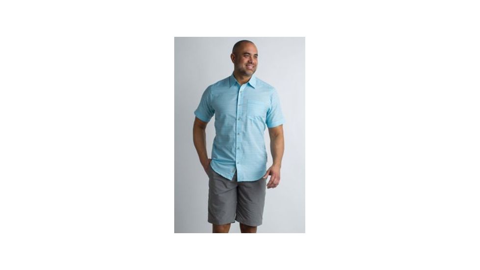 ExOfficio Soft Cool Avalon Short Sleeve Shirt Men's, Poolside, 2XL 10023124-5400_2XL