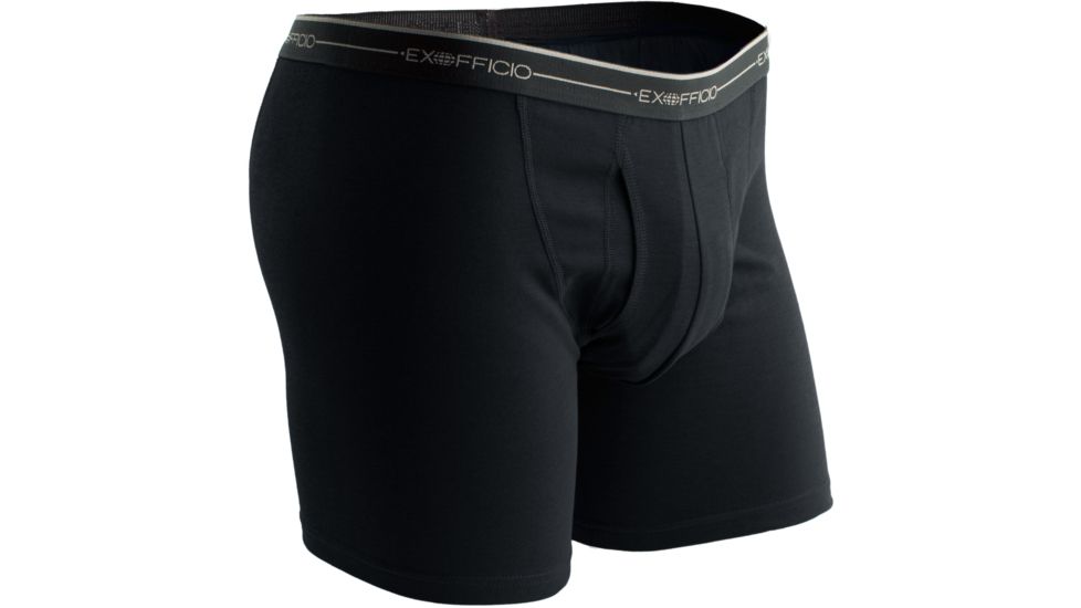ExOfficio Sol Cool Boxer Brief - Men's-Black-Small
