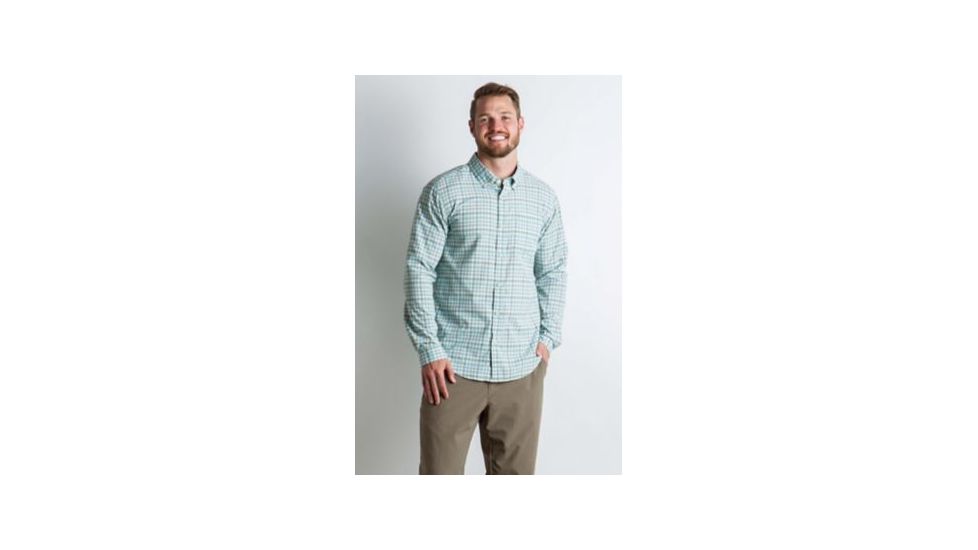 ExOfficio Sol Cool Chill Plaid Long Sleeve Shirt Men's, Dusty Sage, S 10013157-6800_S
