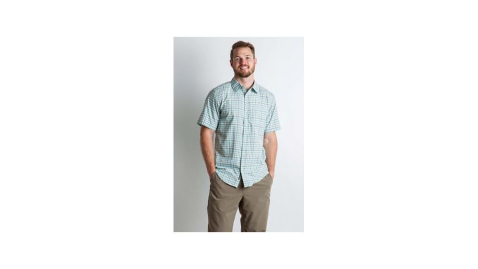 ExOfficio Sol Cool Chill Plaid Short Sleeve Shirt Men's, Dusty Sage, S 10023158-6800_S