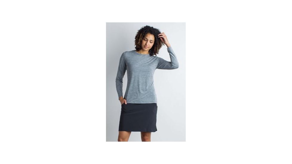 ExOfficio Sol Cool Kaliani Long Sleeve Shirt Women's, Carbon Heather, S 20113112-9702_S