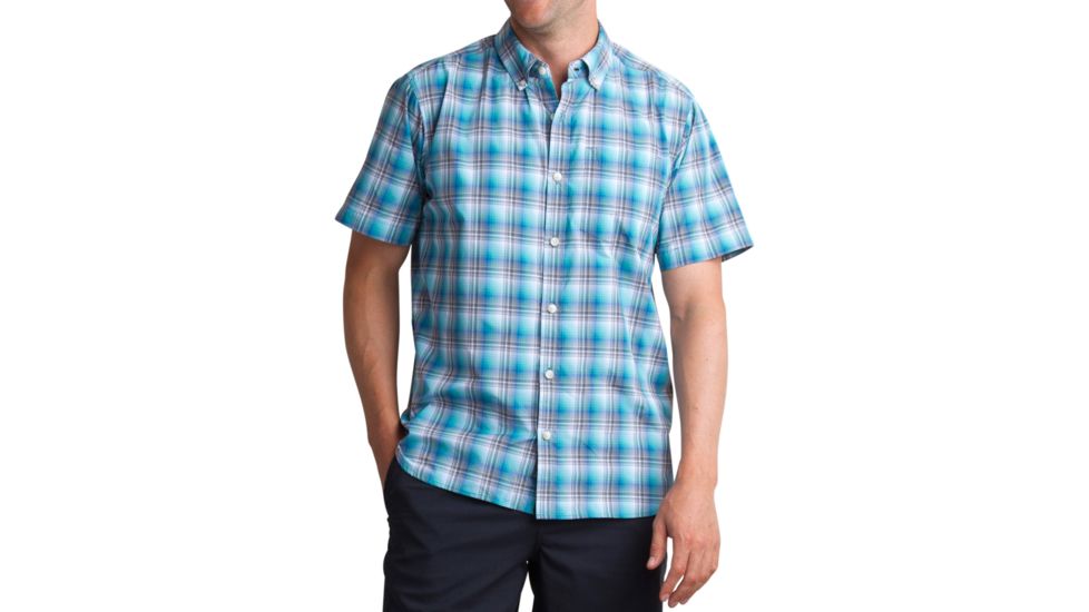 ExOfficio Sol Cool Leman Plaid Short Sleeve - Men's-Deep Water-Large