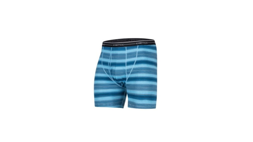 ExOfficio Sol Cool Print Boxer Brief Mens, Deep Water Ombre, M, 12452893-7312-M