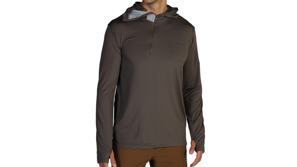 Sol Cool Ultimate Hoody - Mens-Cigar-Medium