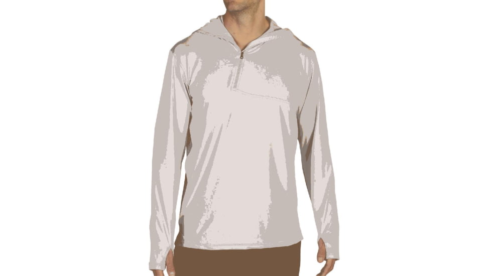 Sol Cool Ultimate Hoody - Mens-Oyster-Small