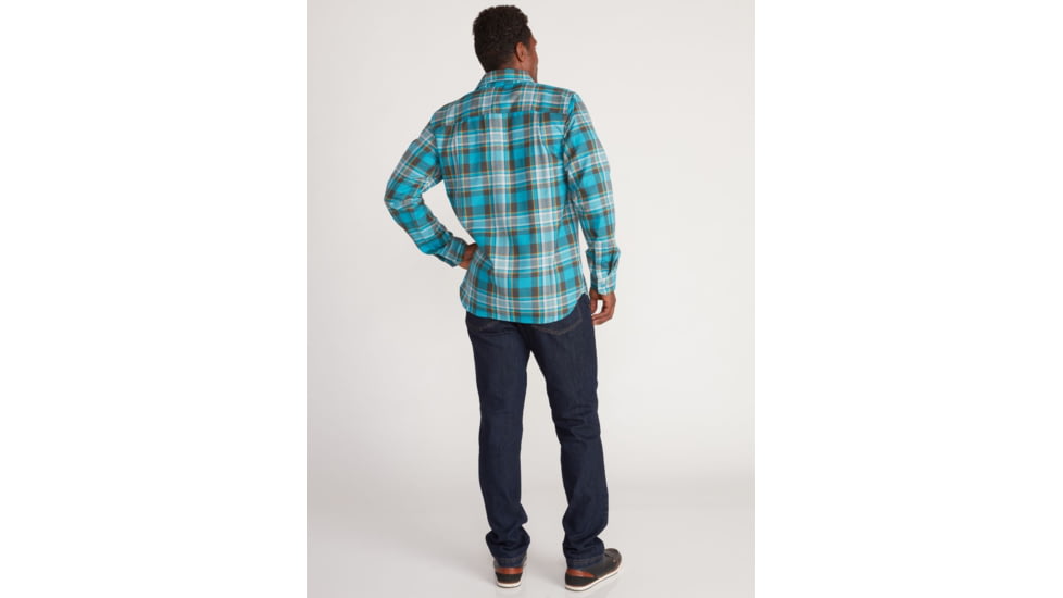 ExOfficio Stonefly Midweight Flannel Long Sleeve - Mens, Algiers Blue, Medium, 1001-3313-5328-M