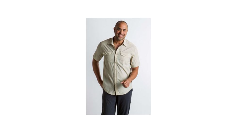 ExOfficio Syros Short Sleeve Shirt Men's, Feather, M 10023081-8270_M