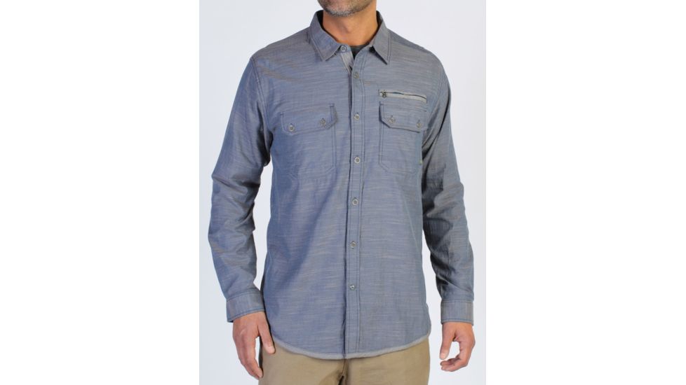 Tivoli Chambray Long Sleeve Shirt - Mens -Galaxy-Small