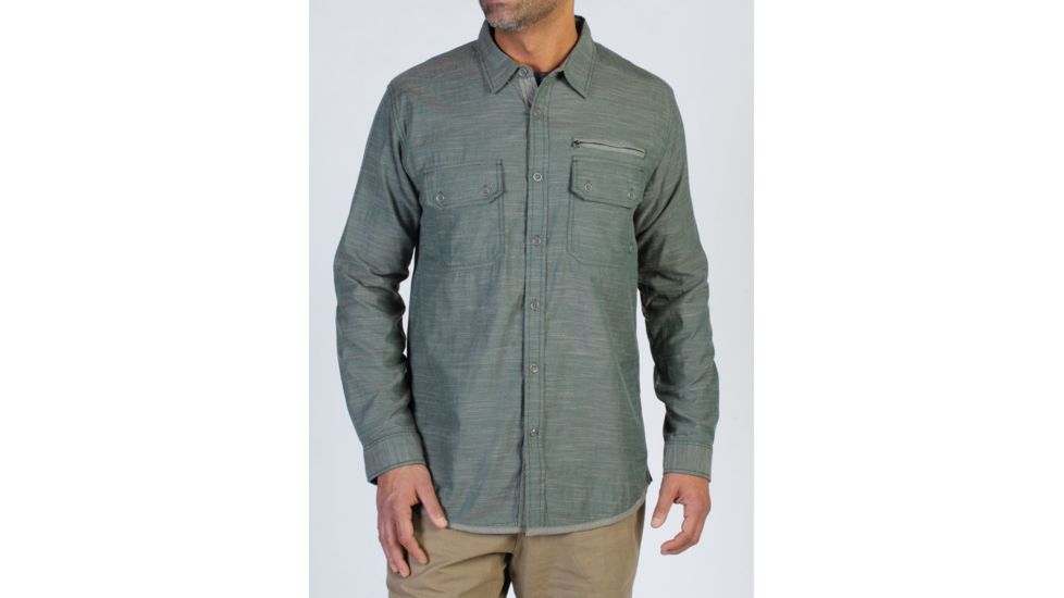 Tivoli Chambray Long Sleeve Shirt - Mens -Ponderosa-Small