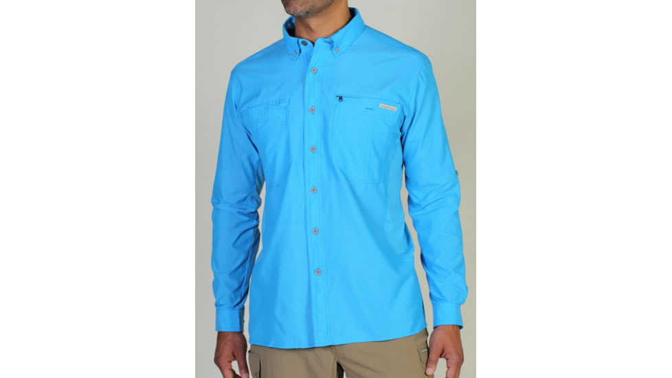 ExOfficio TriFlex Hybrid Long Sleeve Shirt - Men's-Malibu/Malibu-Small