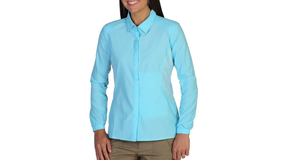 ExOfficio Triflex Hybrid Long Sleeve Shirt - Womens-Tropez-Medium