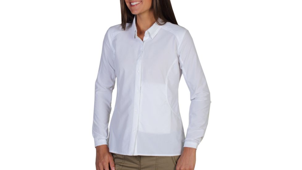 ExOfficio Triflex Hybrid Long Sleeve Shirt - Womens-White-Large