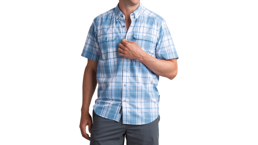 ExOfficio Ventana Plaid Short Sleeve - Men's-Deep Water-Medium