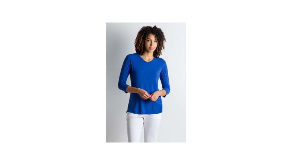 ExOfficio Wanderlux 3/4 Sleeve Shirt Women's, Blue Glaze, XL 20113084-5804_XL