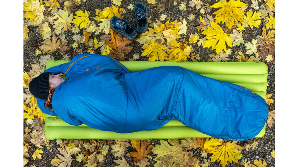 Exped Deepsleep 5C 45F Sleeping Bag, Left, Deep Sea, Long, 7640277846104