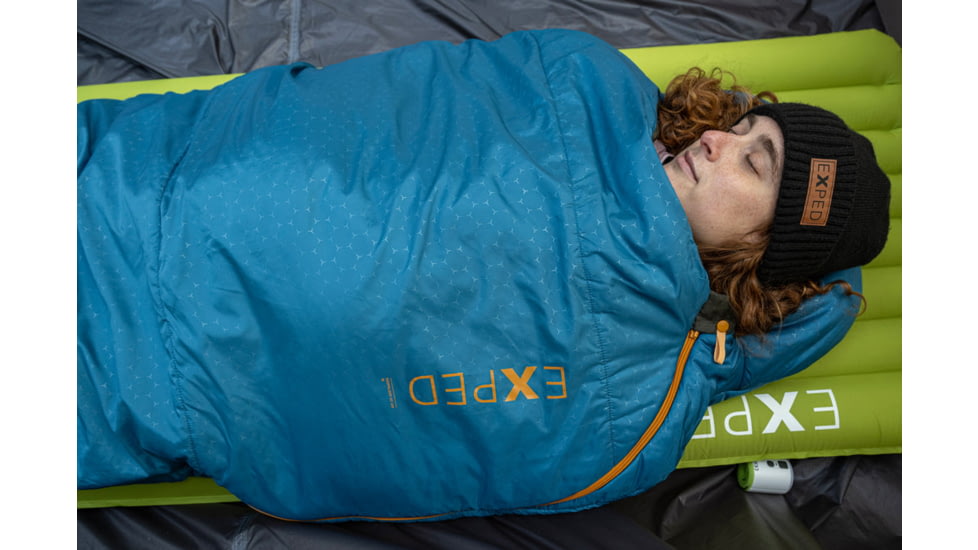 Exped Deepsleep 5C 45F Sleeping Bag, Left, Deep Sea, Long, 7640277846104
