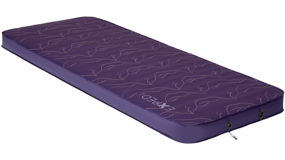 Exped MegaMat Print Sleeping Pad, Aubergine Print, Long Extra Wide, 7640277848924