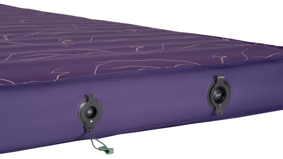Exped MegaMat Print Sleeping Pad, Aubergine Print, Long Extra Wide, 7640277848924
