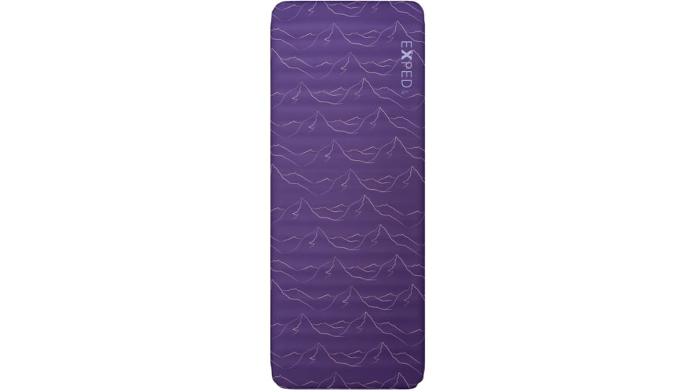 Exped MegaMat Print Sleeping Pad, Aubergine Print, Long Extra Wide, 7640277848924
