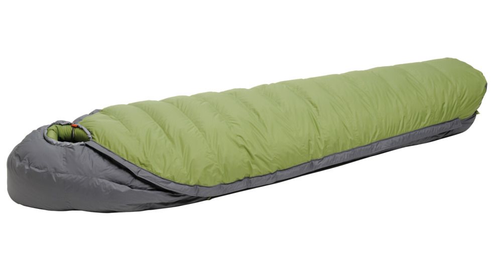 Exped Waterbloc 1400 Sleeping Bag-Moss Green-Regular-Right