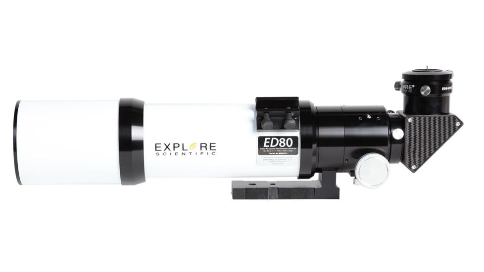 Explore Scientific ED80 Classic White Essential Series f/6 Air Spaced Triplet w/EXOS-2GT GoTo Computerized German Equatorial Mount ED0806-EXOS2GT