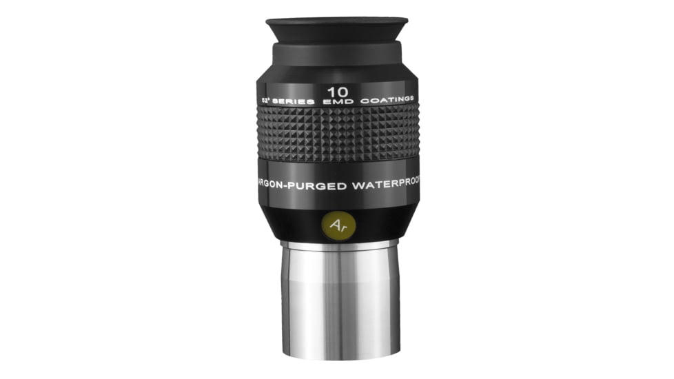 Explore Scientific 10 mm 52 Degrees Series Waterproof Eyepiece, Black w/ white lettering, ES logo, EPWP5210-01