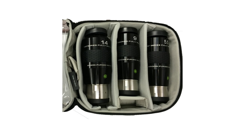 100 Degree Eyepiece Set with soft sided case,Argon-Purged,Waterproof, 4 Piece Set