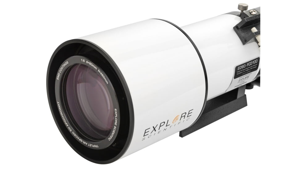 Explore Scientific ED80 Classic White Air Spaced Triplet,480mm Focal Length,2.5in HEX Focuser, FCD100-8006-01